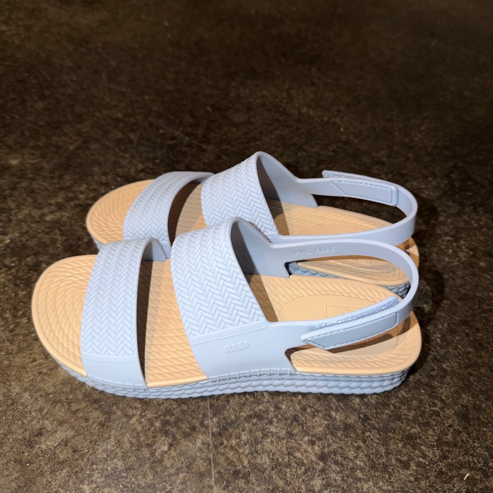 Reef Light Blue Strappy Sandals NWOT